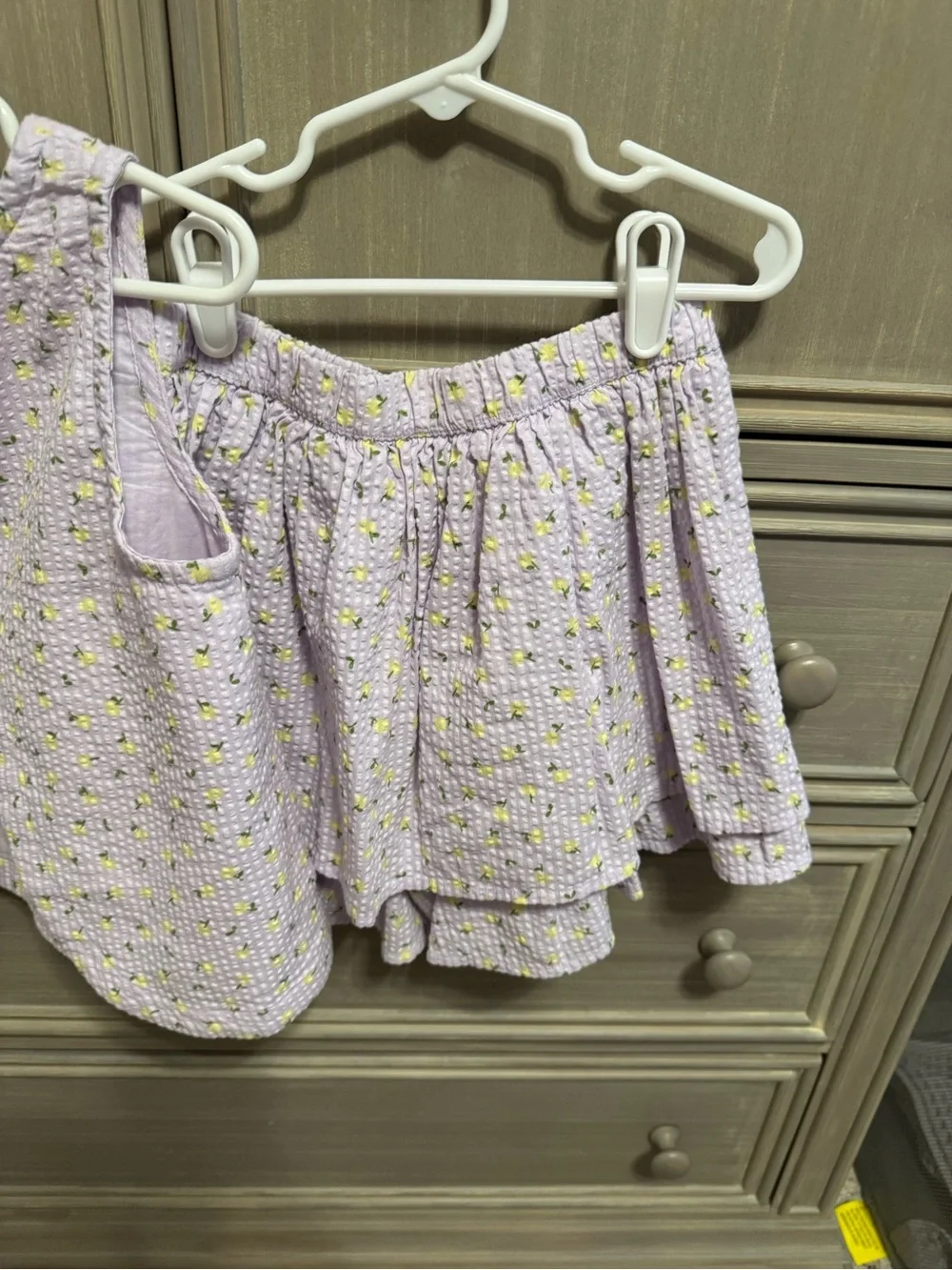 Hanna Andersson Lavender Lemon Matching Skirt Outfit